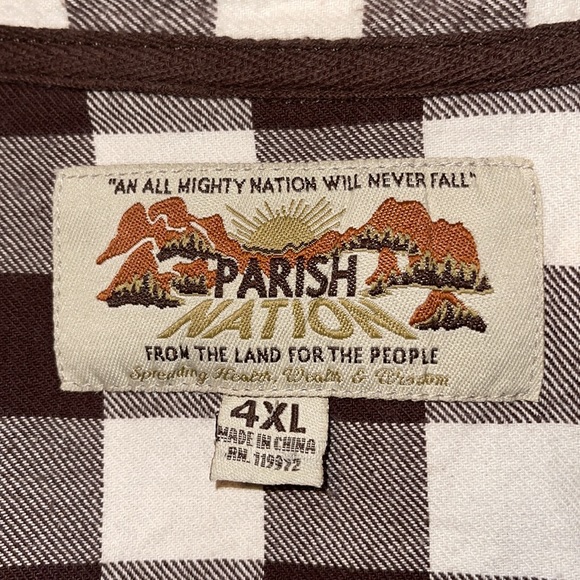 Parish Nation MENS 4XL Plaid Flannel Shirt - Picture 6 of 6